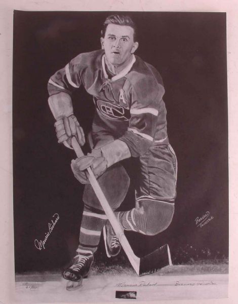 Maurice Richard Autographed Limited Edition Pelletier Lithograph