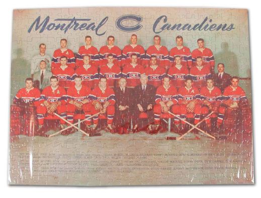 1953-54 Montreal Canadiens Color Jigsaw Puzzle with Box