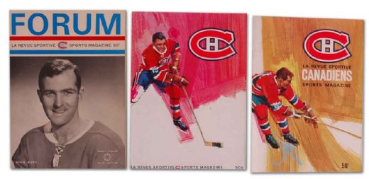 Important Bobby Orr Montreal Forum Program Collection of 3