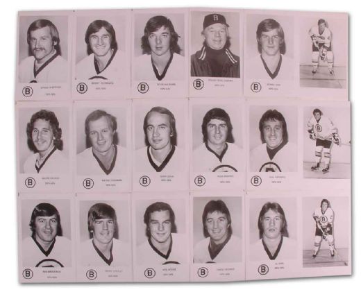 1975-76 Boston Bruins Media Photo Collection of 33 Including Bobby Orr
