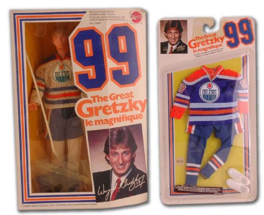 Wayne Gretzky Doll and Away Uniform in Packaging