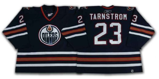 Dick Tarnstrom’s 2005-06 Edmonton Oilers Blue Playoffs Game Worn Jersey