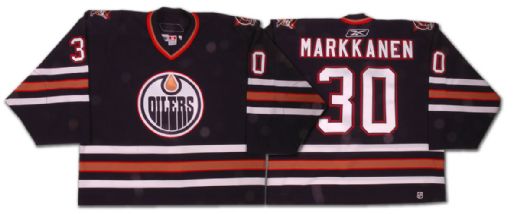 Jussi  Markkanen’s 2005-06 Edmonton Oilers Playoffs Game Worn Jersey