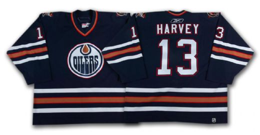 Todd Harvey’s 2005-06 Edmonton Oilers Blue Game Worn Jersey
