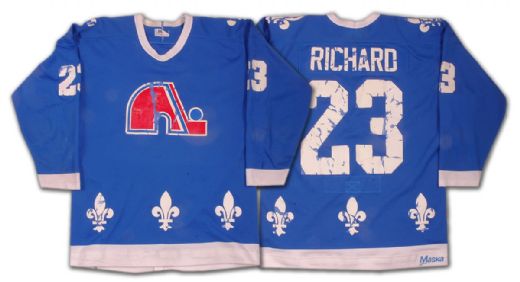 Early 1980s Jacques Richard Quebec Nordiques Game Worn Jersey
