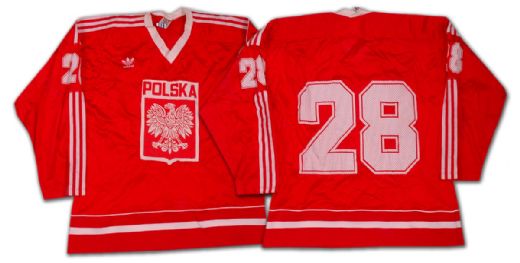 Polish National Team #28 Game Worn Jersey