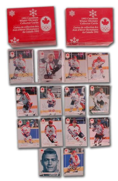 1992 Canadian Winter Olympic Card Collection with Two Signed Near-Sets