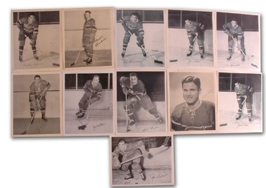 1945/54 Quaker Oats Montreal Canadiens Photo Collection of 11