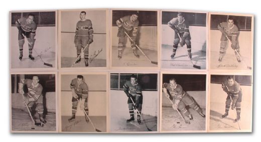 1945/54 Quaker Oats Montreal Canadiens Photo Collection of 10