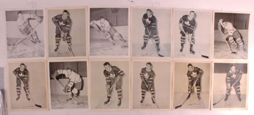 1945/54 Quaker Oats Toronto Maple Leafs Photo Collection of 12