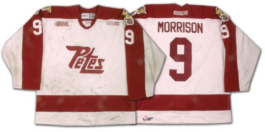 2005-06 OHL Peterborough Petes Jordan Morrison Game Worn Jersey