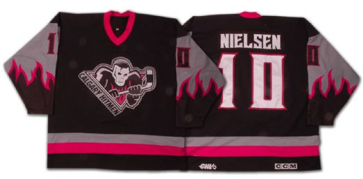 1996-97 WHL Calgary Hitmen Chris Nielsen Game Worn Jersey