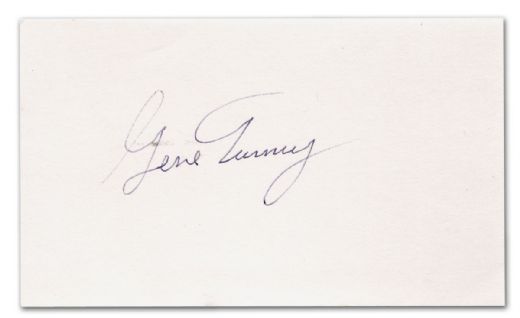 Gene Tunney Autographed Index Card