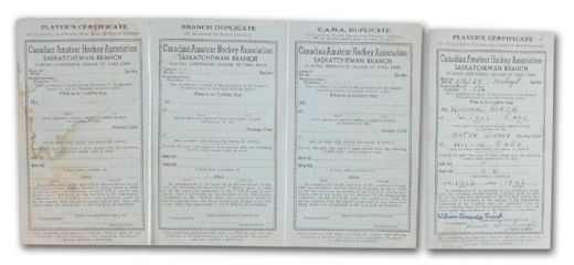 1940s C.A.H.A. Players Certificates
