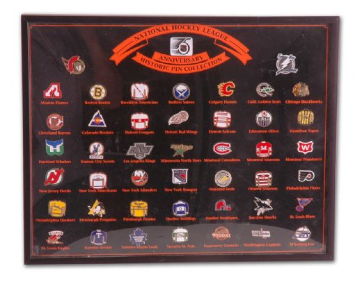 1991-92 NHL’s 75th Anniversary Historic Pin Collection of 44