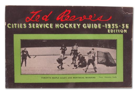 1935-36 Cities Service Hockey Guide by Ted Reeve