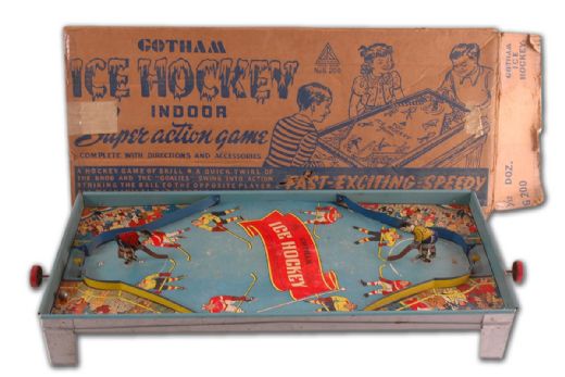 Antique Gotham Two-Men Hockey Game with Original Box