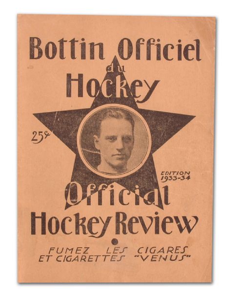 Scarce 1933-34 Official Hockey Review
