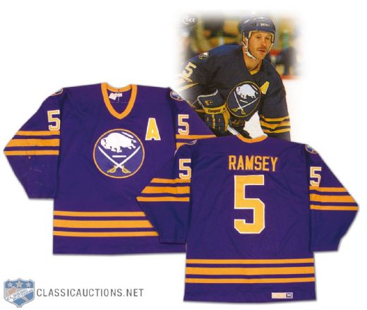 Mike Ramsey’s 1986-87 Buffalo Sabres Game Worn Jersey