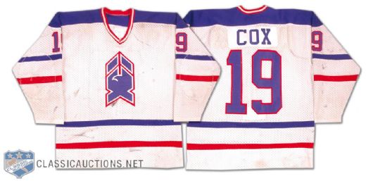 1983-84 AHL New Haven Nighthawks Ralph Cox Game Worn Jersey