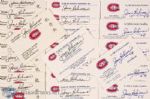 Jean Beliveau Signed Business Card Collection of 100