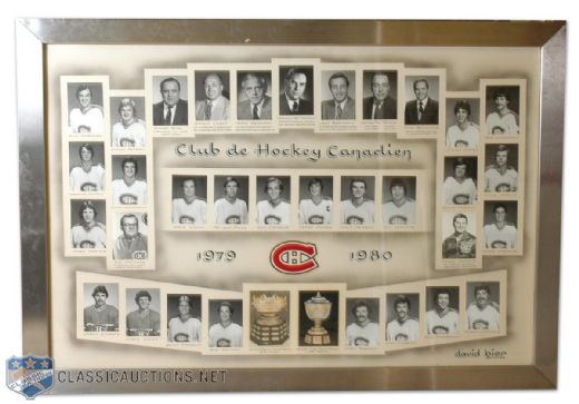 Gigantic 1979-80 Montreal Canadiens Team Photo from the Montreal Forum