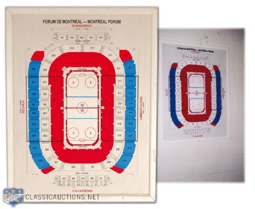 Seating Plan in Original Framefrom the Montreal Forum
