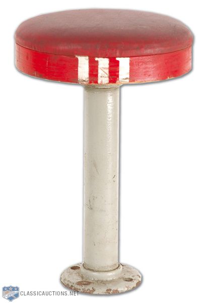 Red Photographer’s Stool from the Montreal Forum