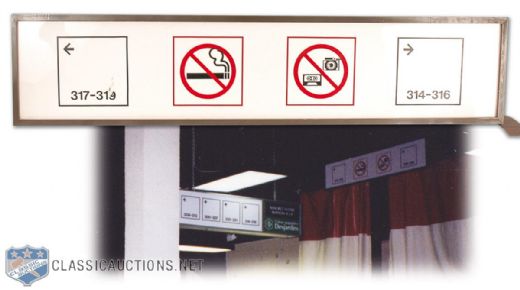 White Pictogram Section Divider from fhe Montreal Forum