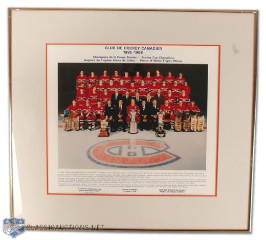 1980s Montreal Canadiens Official Framed Team Photo Collection of 3