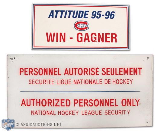 Montreal Canadiens Dressing RoomSign Collection from the Forum
