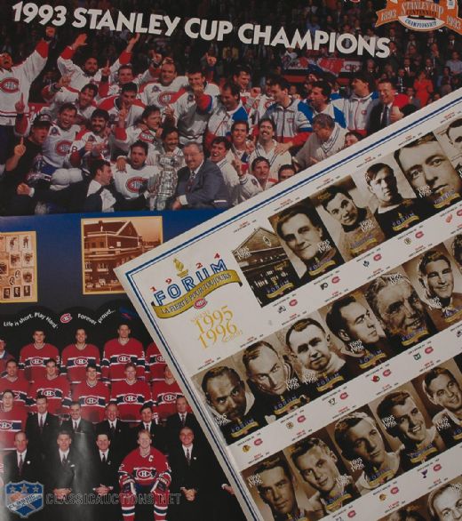 Montreal Canadiens Poster Collection of 22 from the Forum