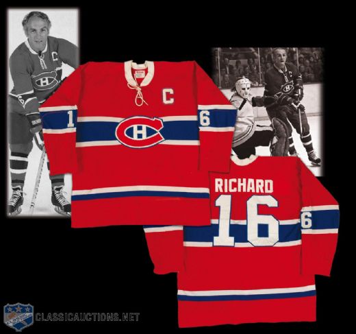 Henri Richard’s 1973-74 Montreal Canadiens Game Worn, Photo Matched Jersey