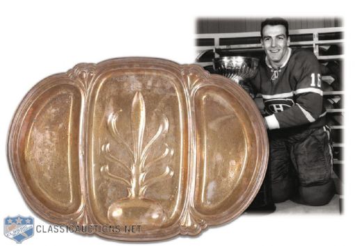 1956-57 Montreal Canadiens Stanley Cup Championship Silver Platter Presented to Henri Richard