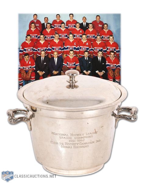 1961-62 Montreal Canadiens Championship Silver Ice Bucket