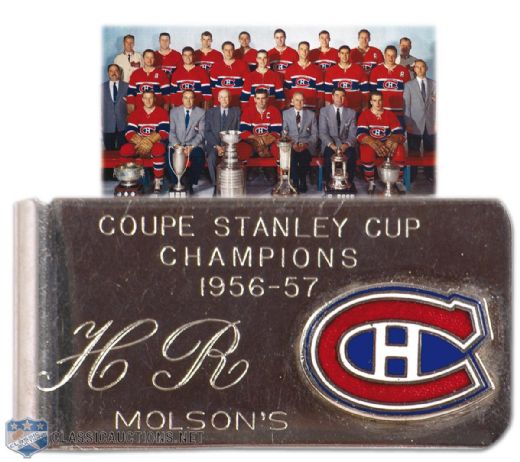 Henri Richard’s 1956-57 Montreal Canadiens Stanley Cup Championship Money Clip