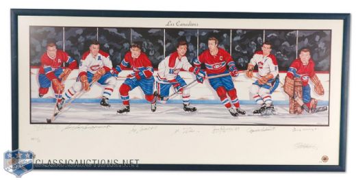 Henri Richard’s Limited Edition Les Canadiens Litho Signed by 7 HOFers