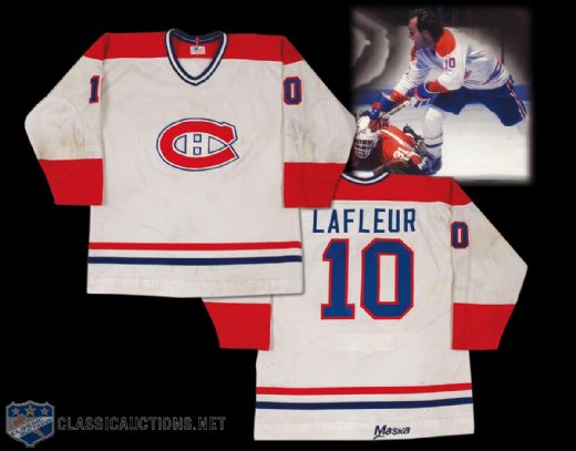 Guy Lafleur 1981-82 Montreal Canadiens Autographed Game Worn Jersey
