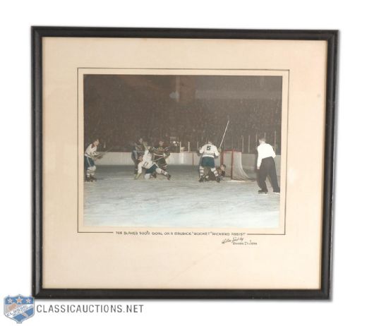 1946 Hector “Toe” Blake’s 200th NHL Goal Framed Photograph from the Richard Estate (18” x 20”)