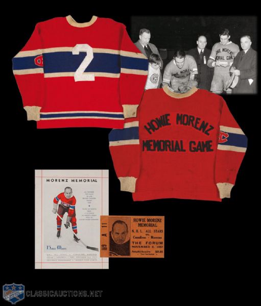 1937 Howie Morenz Memorial Game Sweater