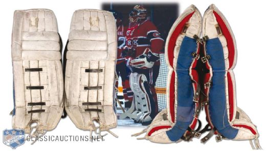 1991-92 Patrick Roy Game Used, Photo Matched Goalie Pads