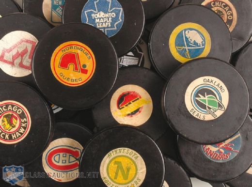 NHL Game Puck Collection of 24