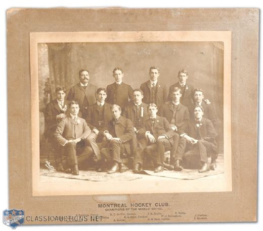 1901-02 Montreal AAA Stanley Cup Champions Team Photo