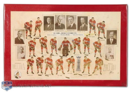 Rare 1945-46 Montreal Canadiens Team Photo