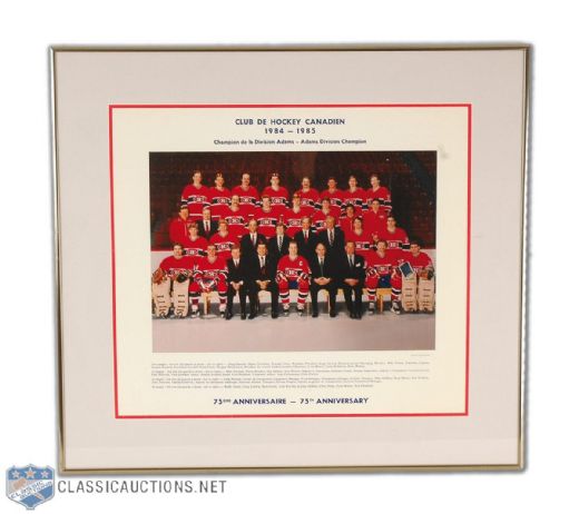 1980s & ‘90s Montreal Canadiens Official Framed Team Photo Collection of 9