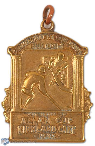 1940 Kirkland Blue Devils Allan Cup Championship Medal / Bill Durnans Team