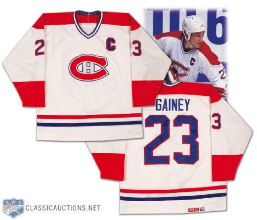 Bob Gainey Circa 1987 Montreal Canadiens Game Worn Captains Jersey