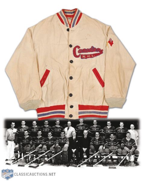 Bob Fillion’s 1940s Montreal Canadiens Team Jacket