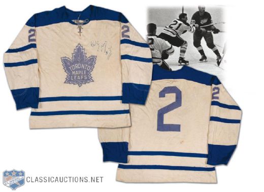 Carl Brewer’s Circa 1964 Toronto Maple Leafs Autographed Game Worn Jersey