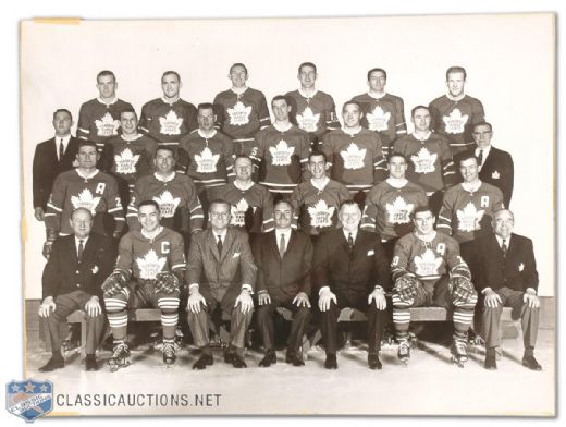1962-63 Toronto Maple Leafs Team Photo from Maple Leaf Gardens